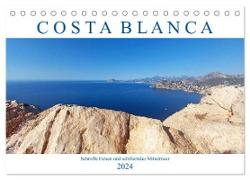 Costa Blanca. Schroffe Felsen und schillerndes Mittelmeer (Tischkalender 2024 DIN A5 quer), CALVENDO Monatskalender