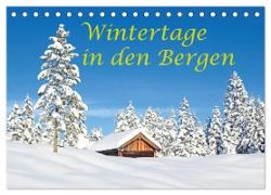 Wintertage in den Bergen (Tischkalender 2024 DIN A5 quer), CALVENDO Monatskalender