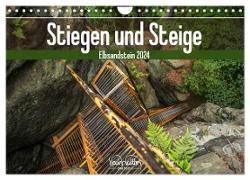 Stiegen und Steige - Elbsandstein (Wandkalender 2024 DIN A4 quer), CALVENDO Monatskalender