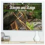 Stiegen und Steige - Elbsandstein (hochwertiger Premium Wandkalender 2024 DIN A2 quer), Kunstdruck in Hochglanz