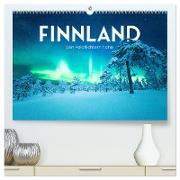 Finnland - Den Polarlichtern nahe. (hochwertiger Premium Wandkalender 2024 DIN A2 quer), Kunstdruck in Hochglanz