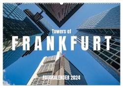 Towers of Frankfurt Fotokalender 2024 (Wandkalender 2024 DIN A2 quer), CALVENDO Monatskalender