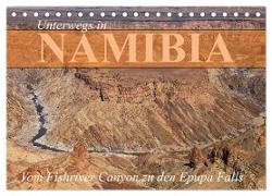 Unterwegs in Namibia- vom Fishriver zu den Epupa Falls (Tischkalender 2024 DIN A5 quer), CALVENDO Monatskalender
