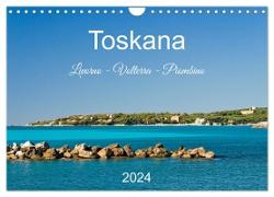 Toskana. Livorno - Volterra - Piombino (Wandkalender 2024 DIN A4 quer), CALVENDO Monatskalender