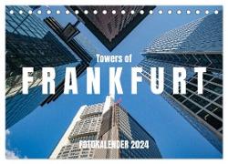 Towers of Frankfurt Fotokalender 2024 (Tischkalender 2024 DIN A5 quer), CALVENDO Monatskalender
