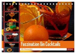 Faszination Gin Cocktails (Tischkalender 2024 DIN A5 quer), CALVENDO Monatskalender