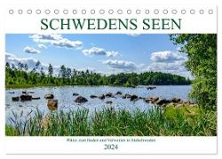 Schwedens Seen (Tischkalender 2024 DIN A5 quer), CALVENDO Monatskalender