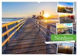 Nordsee - Sehnsuchtskalender zu Strand und Meer (Wandkalender 2024 DIN A2 quer), CALVENDO Monatskalender