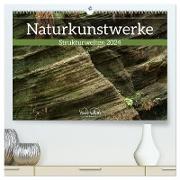 Naturkunstwerke - Strukturwelten (hochwertiger Premium Wandkalender 2024 DIN A2 quer), Kunstdruck in Hochglanz