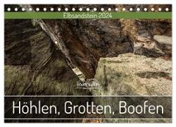 Höhlen, Grotten, Boofen - Elbsandstein (Tischkalender 2024 DIN A5 quer), CALVENDO Monatskalender