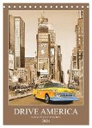 Drive America Plakate (Tischkalender 2024 DIN A5 hoch), CALVENDO Monatskalender