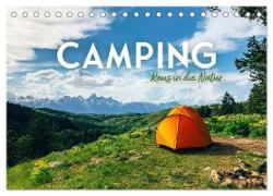 Camping - Raus in die Natur. (Tischkalender 2024 DIN A5 quer), CALVENDO Monatskalender
