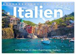 Italien - Eine Reise in das charmante Italien. (Tischkalender 2024 DIN A5 quer), CALVENDO Monatskalender