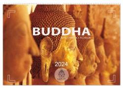 BUDDHA - Ein sanftes Lächeln (Wandkalender 2024 DIN A2 quer), CALVENDO Monatskalender