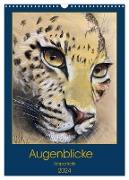 Augenblicke - Tierporträts (Wandkalender 2024 DIN A3 hoch), CALVENDO Monatskalender