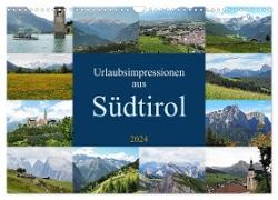 Urlaubsimpressionen aus Südtirol (Wandkalender 2024 DIN A3 quer), CALVENDO Monatskalender