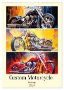 Custom Motorcycle Paintings (Wandkalender 2024 DIN A2 hoch), CALVENDO Monatskalender