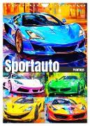 Sportauto Paintings (Wandkalender 2024 DIN A4 hoch), CALVENDO Monatskalender