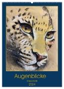 Augenblicke - Tierporträts (Wandkalender 2024 DIN A2 hoch), CALVENDO Monatskalender