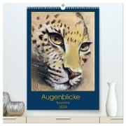 Augenblicke - Tierporträts (hochwertiger Premium Wandkalender 2024 DIN A2 hoch), Kunstdruck in Hochglanz
