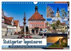 Stuttgarter Tagestouren (Wandkalender 2024 DIN A4 quer), CALVENDO Monatskalender