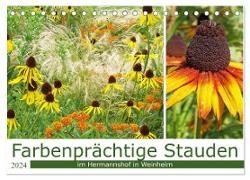 Farbenprächtige Stauden im Hermannshof in Weinheim (Tischkalender 2024 DIN A5 quer), CALVENDO Monatskalender