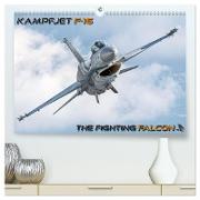 Kampfjet F-16 The Fighting Falcon (hochwertiger Premium Wandkalender 2024 DIN A2 quer), Kunstdruck in Hochglanz