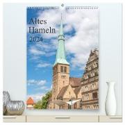Altes Hameln (hochwertiger Premium Wandkalender 2024 DIN A2 hoch), Kunstdruck in Hochglanz