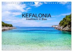 Kefalonia, Inseltraum in Blau (Wandkalender 2024 DIN A4 quer), CALVENDO Monatskalender