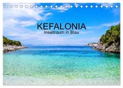 Kefalonia, Inseltraum in Blau (Tischkalender 2024 DIN A5 quer), CALVENDO Monatskalender