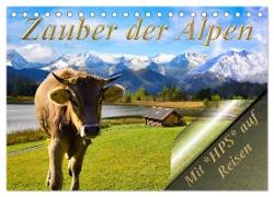 Zauber der Alpen (Tischkalender 2024 DIN A5 quer), CALVENDO Monatskalender