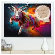 Farbsplash in der Tierwelt (hochwertiger Premium Wandkalender 2024 DIN A2 quer), Kunstdruck in Hochglanz