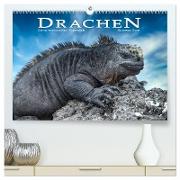 Drachen: Geheimnisvolles Tierreich (hochwertiger Premium Wandkalender 2024 DIN A2 quer), Kunstdruck in Hochglanz