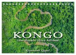 KONGO - das dunkle Herz Afrikas (Tischkalender 2024 DIN A5 quer), CALVENDO Monatskalender