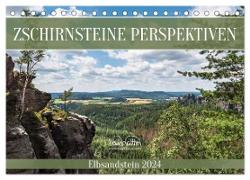 Zschirnsteine Perspektiven - Elbsandstein (Tischkalender 2024 DIN A5 quer), CALVENDO Monatskalender