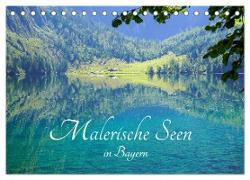 Malerische Seen in Bayern (Tischkalender 2024 DIN A5 quer), CALVENDO Monatskalender