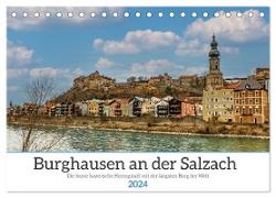 Burghausen an der Salzach (Tischkalender 2024 DIN A5 quer), CALVENDO Monatskalender
