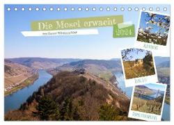 Die Mosel erwacht aus Ihrem Winterschlaf (Tischkalender 2024 DIN A5 quer), CALVENDO Monatskalender