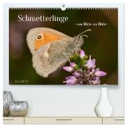Schmetterlinge - von Blüte zu Blüte - (hochwertiger Premium Wandkalender 2024 DIN A2 quer), Kunstdruck in Hochglanz