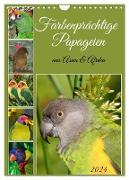 Farbenprächtige Papageien aus Asien und Afrika (Wandkalender 2024 DIN A4 hoch), CALVENDO Monatskalender