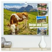 Berge und Seen, mit Zitaten - nur für Dich by VogtArt (hochwertiger Premium Wandkalender 2024 DIN A2 quer), Kunstdruck in Hochglanz