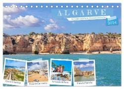 Algarve - Portugals malerische Küstenlandschaften (Tischkalender 2024 DIN A5 quer), CALVENDO Monatskalender