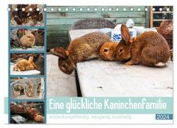 Eine glückliche Kaninchenfamilie (Tischkalender 2024 DIN A5 quer), CALVENDO Monatskalender