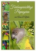 Farbenprächtige Papageien aus Asien und Afrika (Wandkalender 2024 DIN A3 hoch), CALVENDO Monatskalender