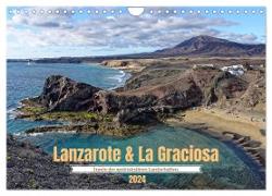 Lanzarote & La Graciosa - Inseln der spektakulären Landschaften (Wandkalender 2024 DIN A4 quer), CALVENDO Monatskalender