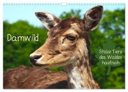 Damwild - stolze Tiere des Waldes hautnah (Wandkalender 2024 DIN A3 quer), CALVENDO Monatskalender