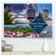 Region Stuttgart im Fokus (hochwertiger Premium Wandkalender 2024 DIN A2 quer), Kunstdruck in Hochglanz