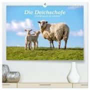 Die Deichschafe. Deichpflege an der Nordsee (hochwertiger Premium Wandkalender 2024 DIN A2 quer), Kunstdruck in Hochglanz