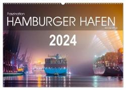 Faszination Hamburger Hafen (Wandkalender 2024 DIN A2 quer), CALVENDO Monatskalender