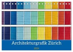 Architekturgrafik Zürich (Tischkalender 2024 DIN A5 quer), CALVENDO Monatskalender